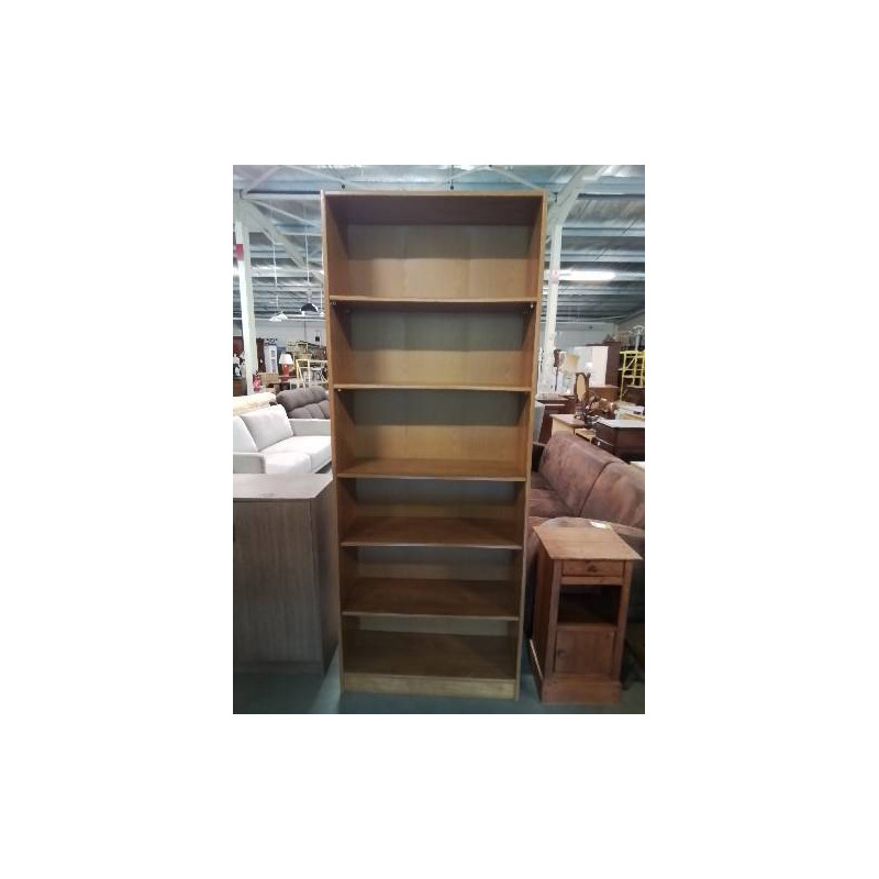 BIBLIOTHÈQUE BOIS CLAIR 6 NICHES 