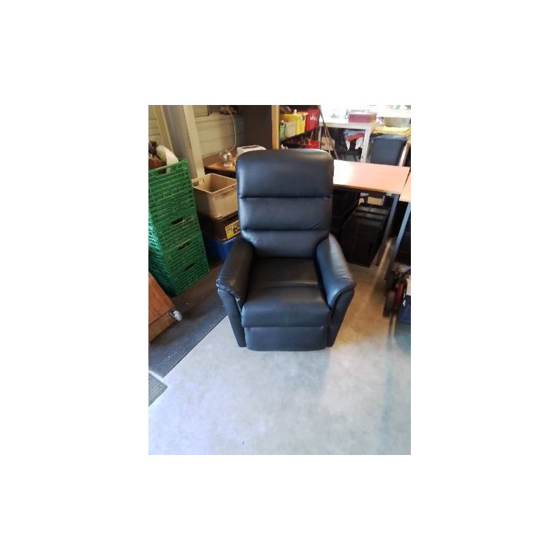 FAUTEUIL RELAX  RELEVEUR PU NOIR 2 MOTEUR 