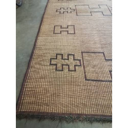 TAPIS NATTE RONIER PALMIER TISSE MAIN  MAURITANIE 500X360CM