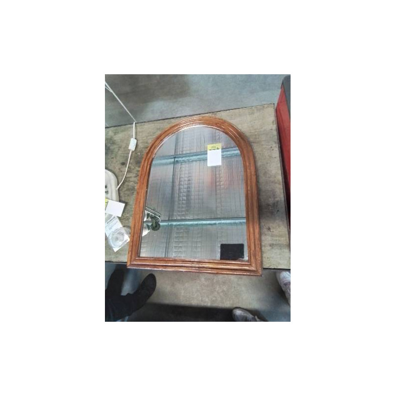 MIROIR CINTRÉ BOIS 52X68