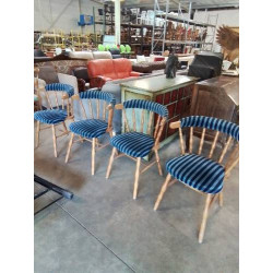 4 CHAISES SALOON BOIS CLAIR...