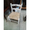 CHAISE ENFANT BOIS BLANC ASSISE PAILLÉ 
