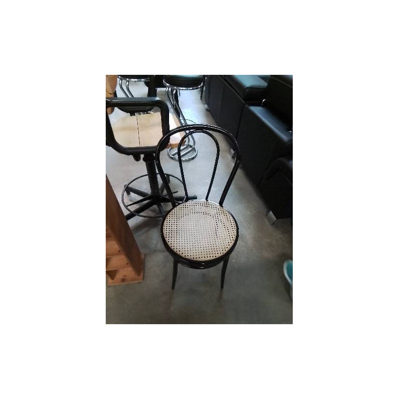 CHAISE BISTROT MÉTAL NOIR 