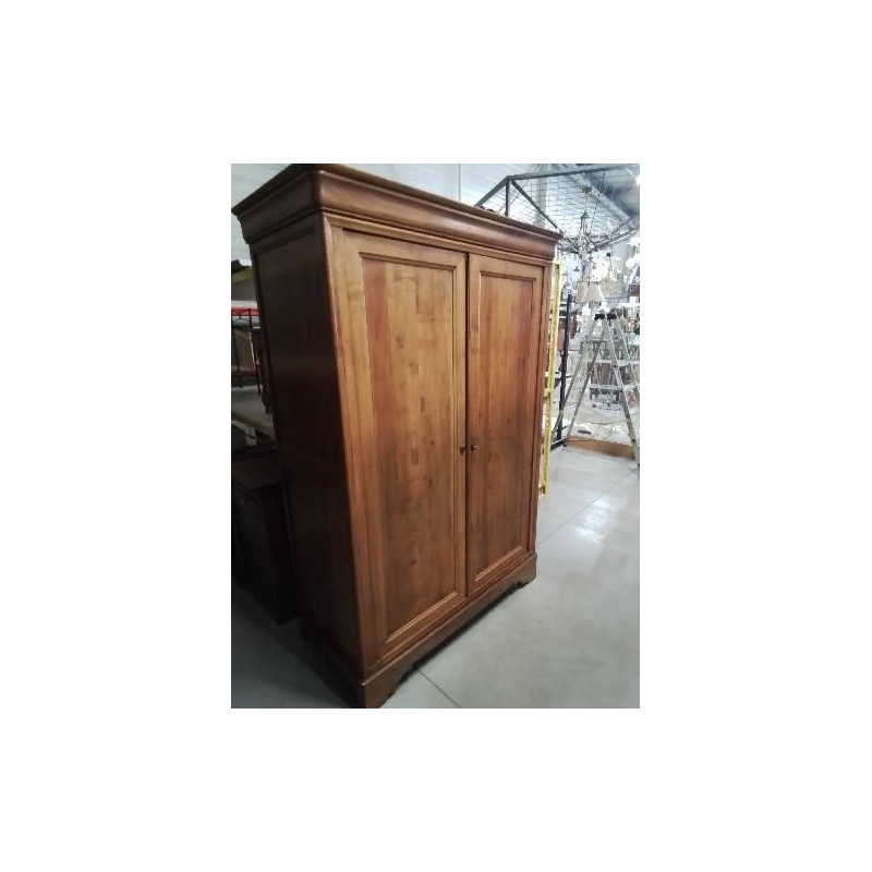ARMOIRE LINGERE ET PENDERIE 2 PORTES BOIS CLAIR STYLE LOUIS PHILIPPE 