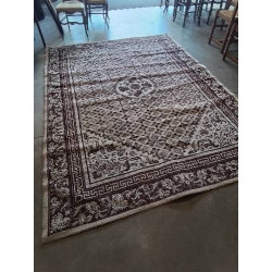 TAPIS LAINE MARRON ECRU...