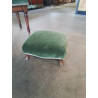 REPOSE BOIS PIEDS TOURNES VELOURS VERT 