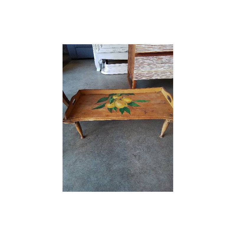 PLATEAU DE LIT BOIS PEINT FIN XIXE