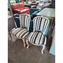 PAIRE DE CHAISES BOIS ECRU...