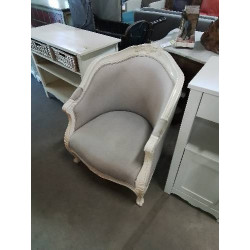 FAUTEUIL GONDOLE BOIS ECRU...