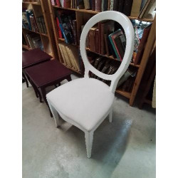 CHAISE BOIS BLANC DOSSIER...