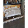LIT BOIS ECRU CINTRÉ CANNÉ STYLE LOUIS XVI 140X190CM