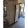 ARMOIRE LINGERE PENDERIE BOIS BLANC MOULURÉ 2 PORTES 