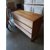 ENSEMBLE EN TECK LIT 180X200CM + 2 CHEVETS 1 TIROIR + 1 COMMODE 3 TIROIRS 