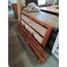 ENSEMBLE EN TECK LIT 180X200CM + 2 CHEVETS 1 TIROIR + 1 COMMODE 3 TIROIRS 