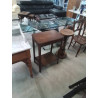 CONSOLE BOIS 2 PLATEAUX CEINTURE SCULPTEE DÉBUT XXE