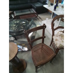 CHAISE BOIS CANNÉE 2 BARREAUX 