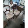  CHAISE NAPOLÉON III ASSISE TISSU FLEURI 