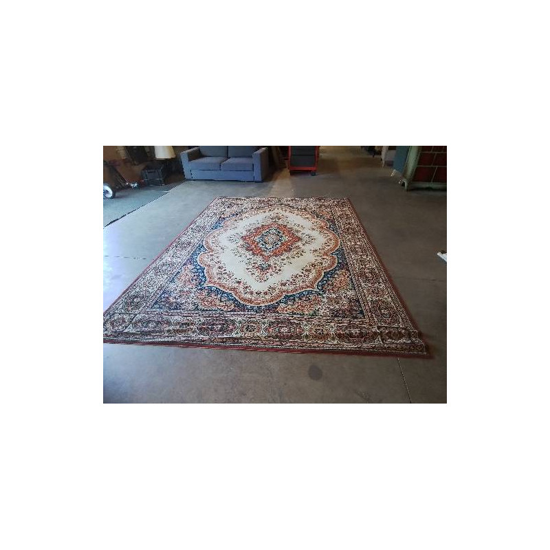 TAPIS LAINE LANO BEIGE ROUGE BLEU VERT 240X340