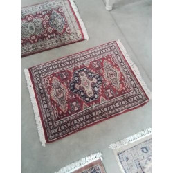 TAPIS LAINE FAIT MAIN BLEU...