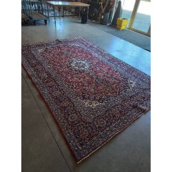 TAPIS LAINE ROUGE BLEU ECRU...
