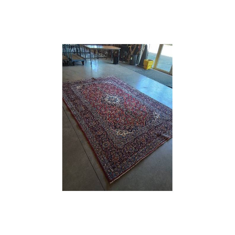 TAPIS LAINE ROUGE BLEU ECRU 315X215CM