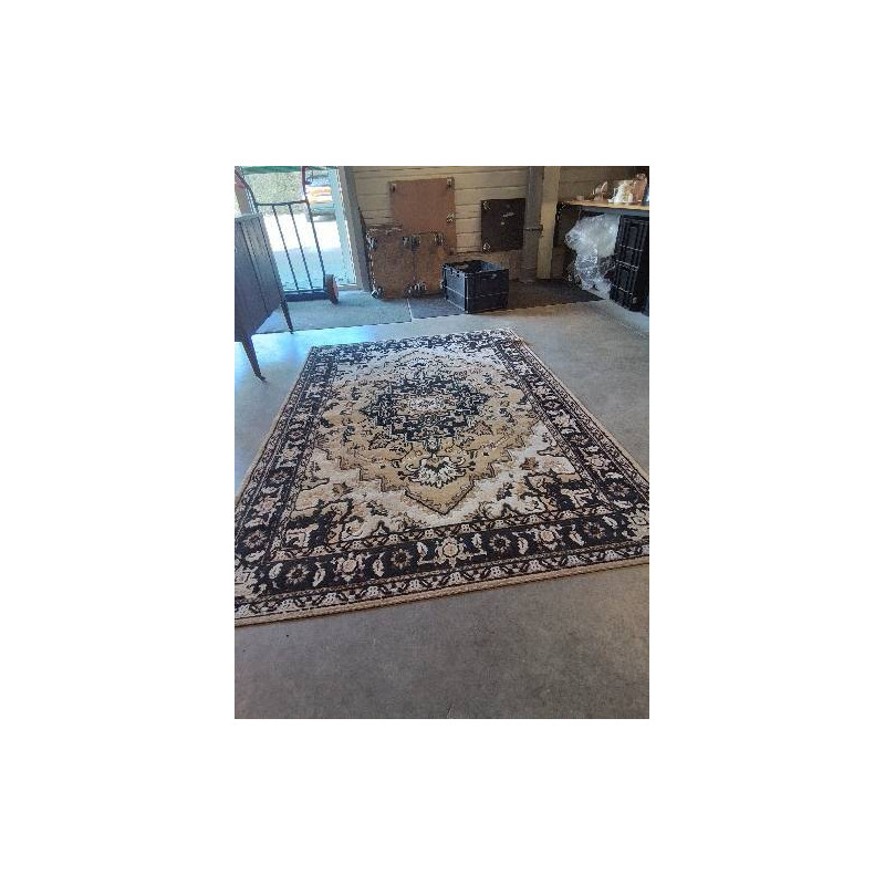 TAPIS LAINE MARRON BEIGE 225X150CM