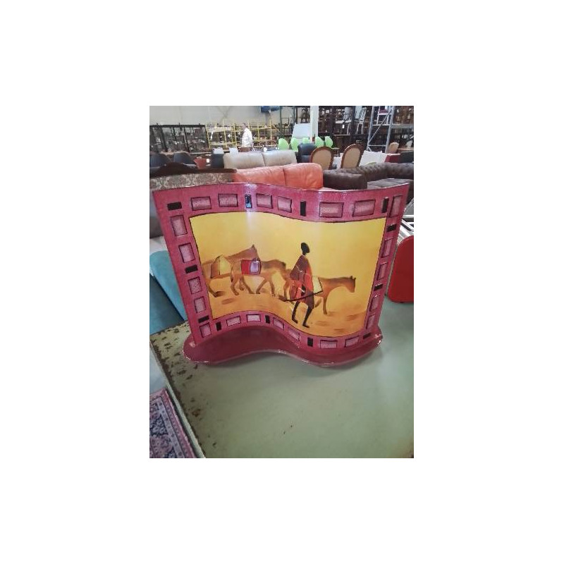LAMPE VERRE ROSE ORANGÉ DÉCOR AFRICAIN 