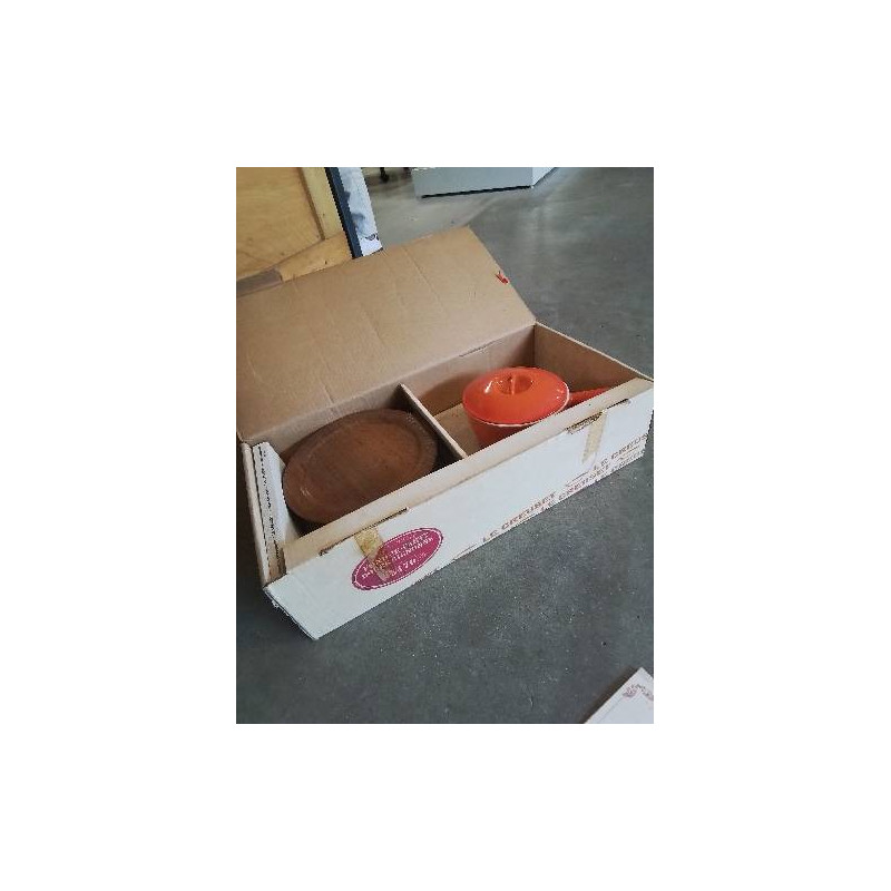 SERVICE A FONDUE FONTE ÉMAILLÉE LE CREUSET  ANNEES 70