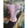 VASE COROLLE CÉRAMIQUE ROSE 30CM