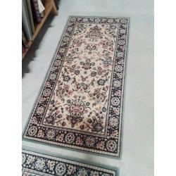 TAPIS LAINE ECRU VERT ROSE...