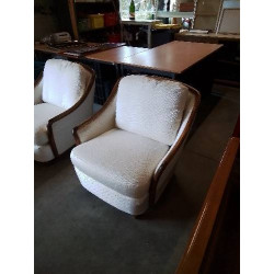 PAIRE DE BERGERE  BOIS...