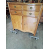 BUFFET BOIS CLAIR 4 TIROIRS 2 PORTES STYLE DIRECTOIRE 