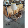 LAMPADAIRE BOIS FLOTTÉ ET CORDAGE SOCLE BOIS AJ TAUPE 