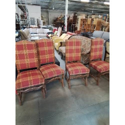 4 CHAISES STYLE LOUIS XIV...