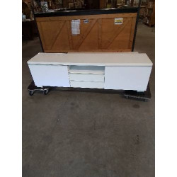 MEUBLE TV BAS BOIS BANC...