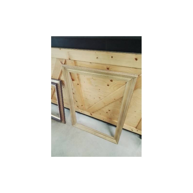 ENCADREMENT BOIS MOULURÉ DORÉ 81X61CM