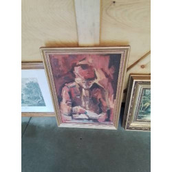 HUILE SUR TOILE HOMME AU...