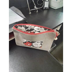 POCHETTE VELOURS TAUPE...