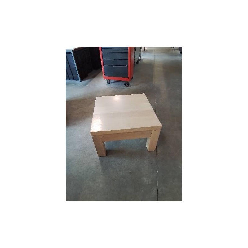 TABLE BASSE CARRÉE BOIS CLAIR 1 TIROIR 
