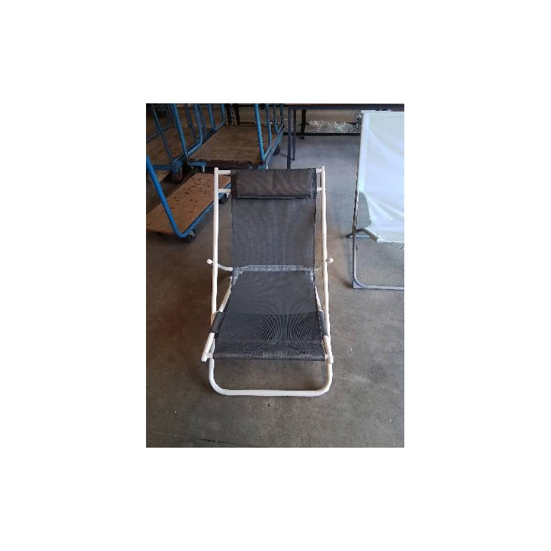 CHILIENNE MÉTAL BLANC TISSU GRIS