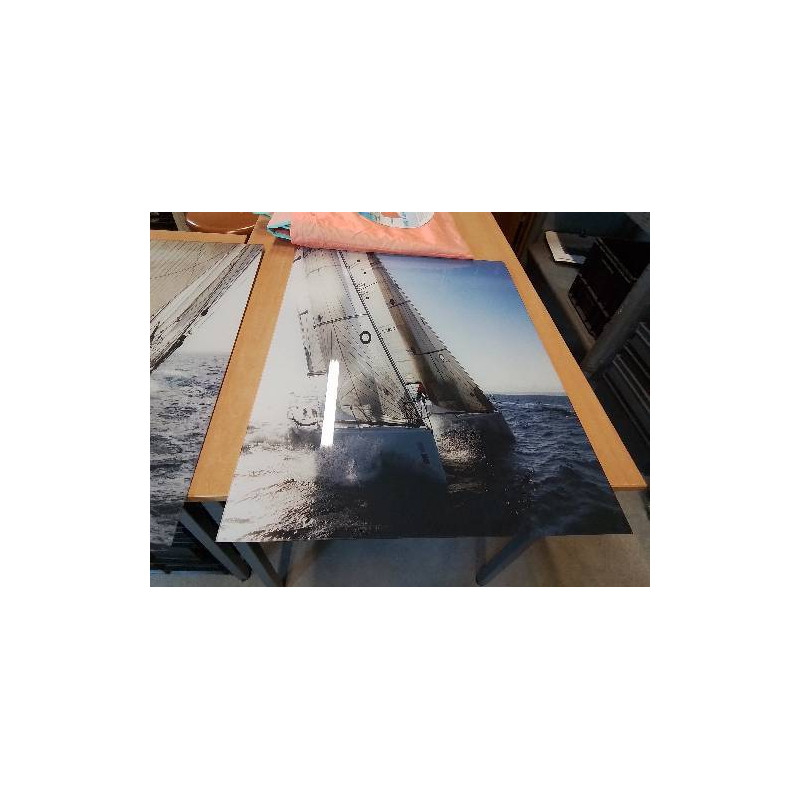 CADRE IMPRESSION SUR VERRE VOILIER 60X80