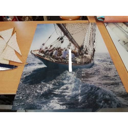 CADRE IMPRESSION SUR VERRE VOILIER 60X80