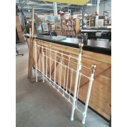 LIT MÉTAL CREME A BARREAUX...