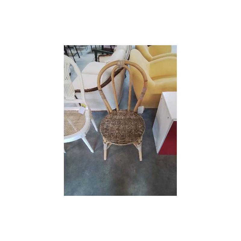 CHAISE ROTIN ASSISE OSIER