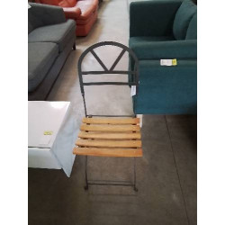 CHAISE PLIANTE METAL NOIR...