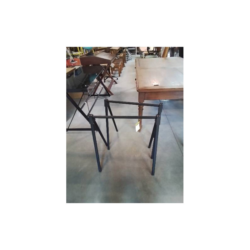 PAIRE DE TRÉTEAUX MÉTAL NOIR