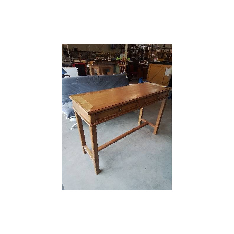 CONSOLE CHENE CLAIR 2 TIROIRS