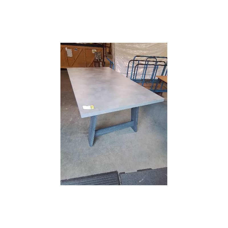 TABLE RECTANGULAIRE BOIS GRIS PIED COMPAS