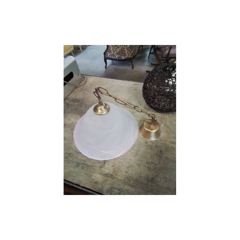 SUSPENSION VERRE TEINTÉ ROSE 