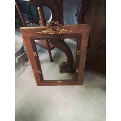 CADRE  BOIS ET MÉTAL DORÉ...
